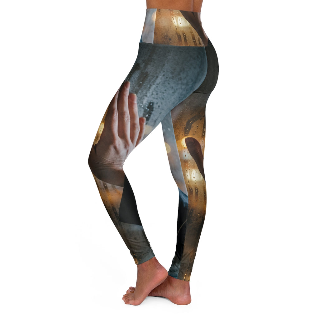 High Waisted Yoga Leggings - Rainy City | Echovira Gallery