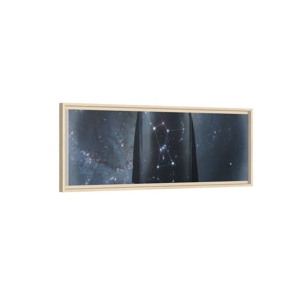 Framed Matte Canvas - Cosmic Sentinel — Natural / 1.25" (10×8, 12×9, 14×11, 16×12, 20×10, 18×12, 20×16, 24×16, 24×18, 36×12, 24×20, 32×16, 30×20, 30×24, 32×24, 48×16, 36×24, 48×24, 40×30, 60×20, 48×32, 60×30 & 60×40)