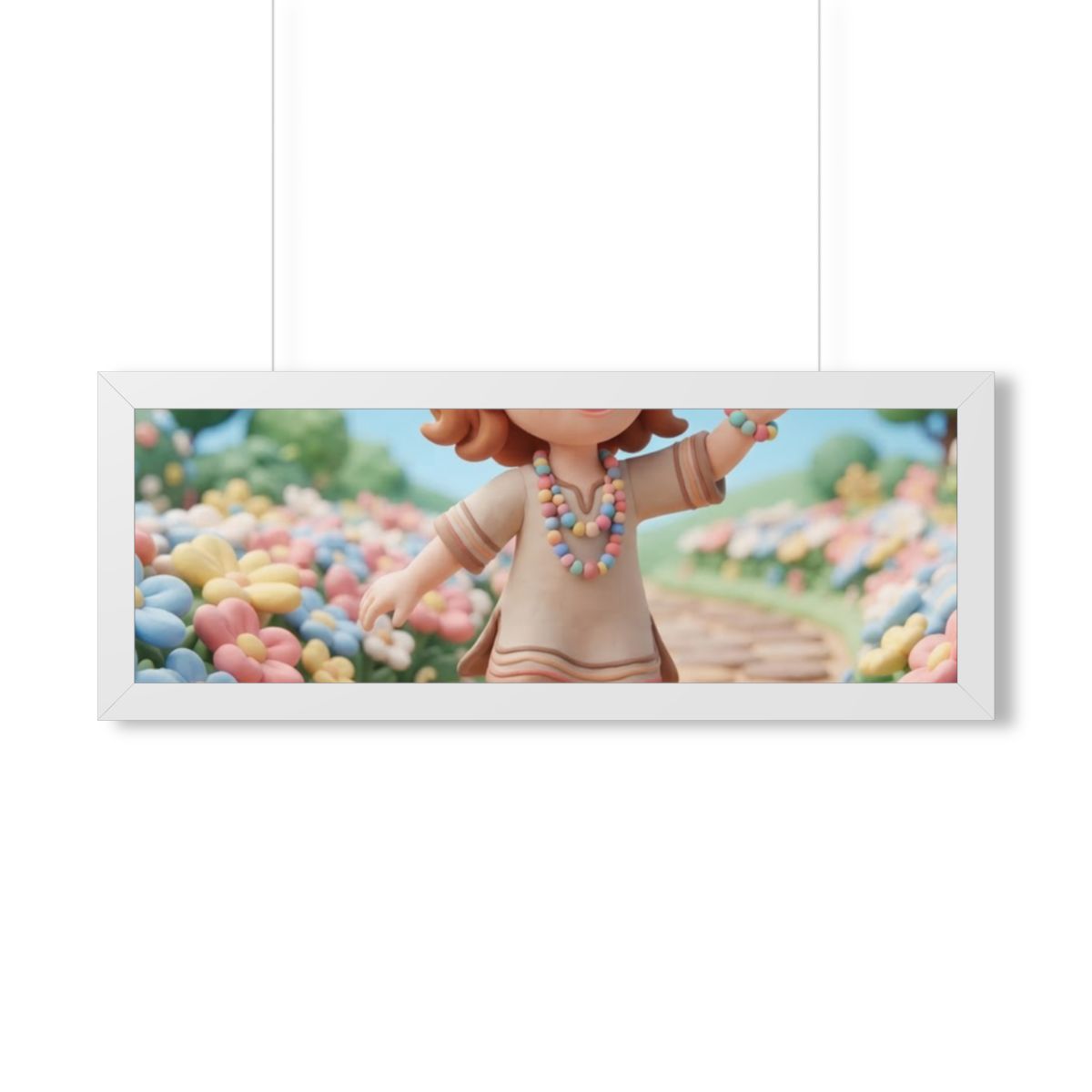 Framed Horizontal Poster - Wide Meadow — White (14×11... |...