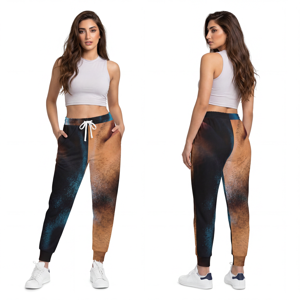 Athletic Joggers - Chiaroscuro Neon Noir Portrait Art |...