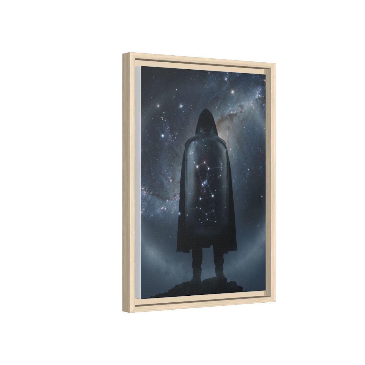 Framed Matte Canvas - Cosmic Sentinel — Natural / 1.25" (8×10, 9×12, 11×14, 12×16, 10×20, 12×18, 16×20, 16×24, 12×36, 18×24, 20×24, 16×32, 20×30, 24×30, 16×48, 24×32, 24×36, 24×48, 20×60, 30×40, 32×48, 30×60 & 40×60)