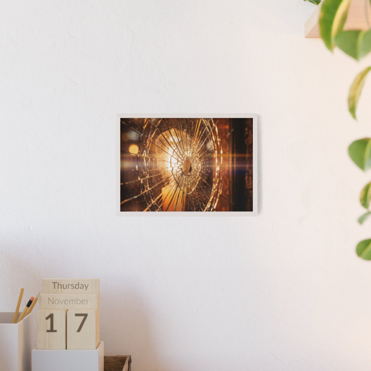 Wood Framed Poster - Cinematic Fracture