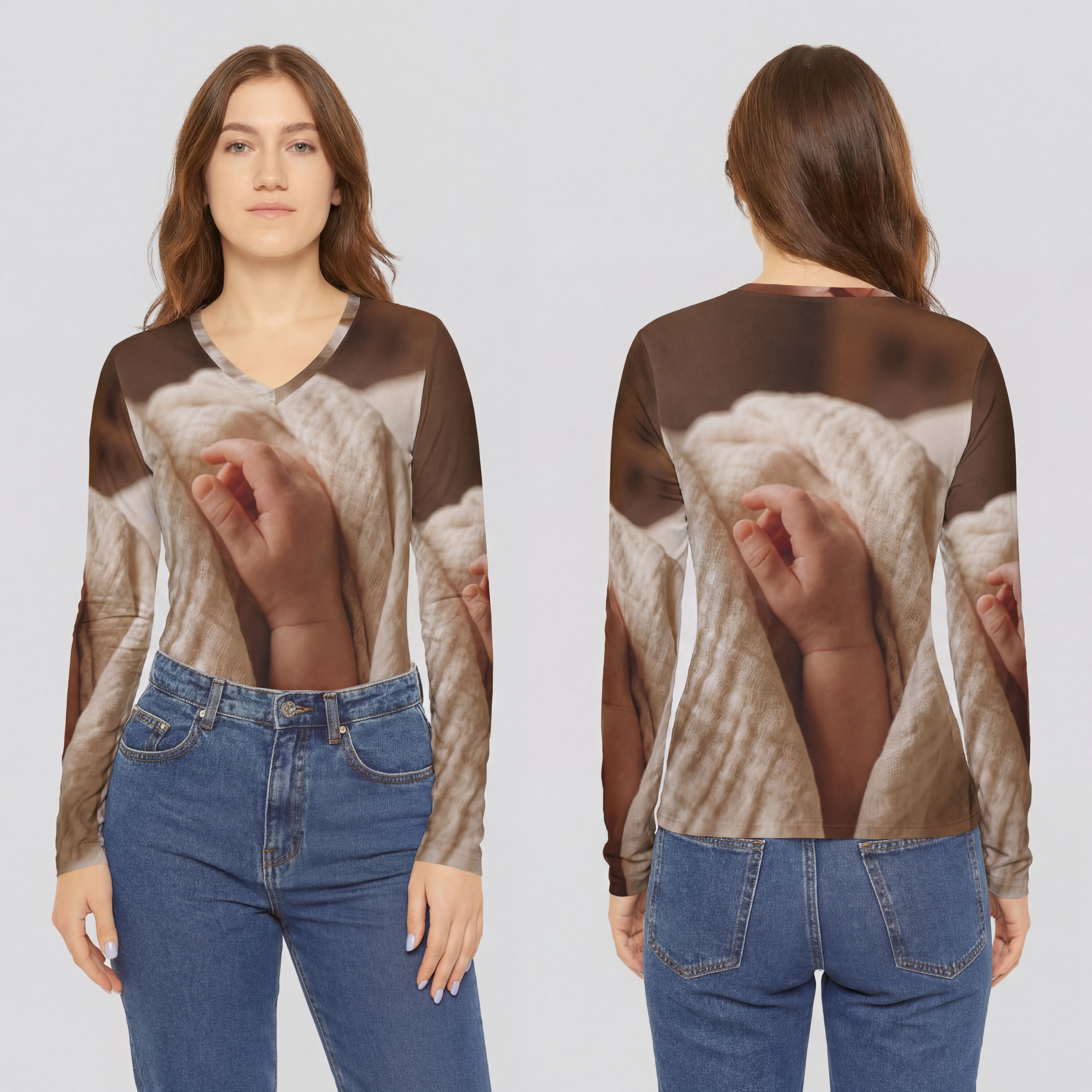 Women's V-Neck - Peaceful Elegance