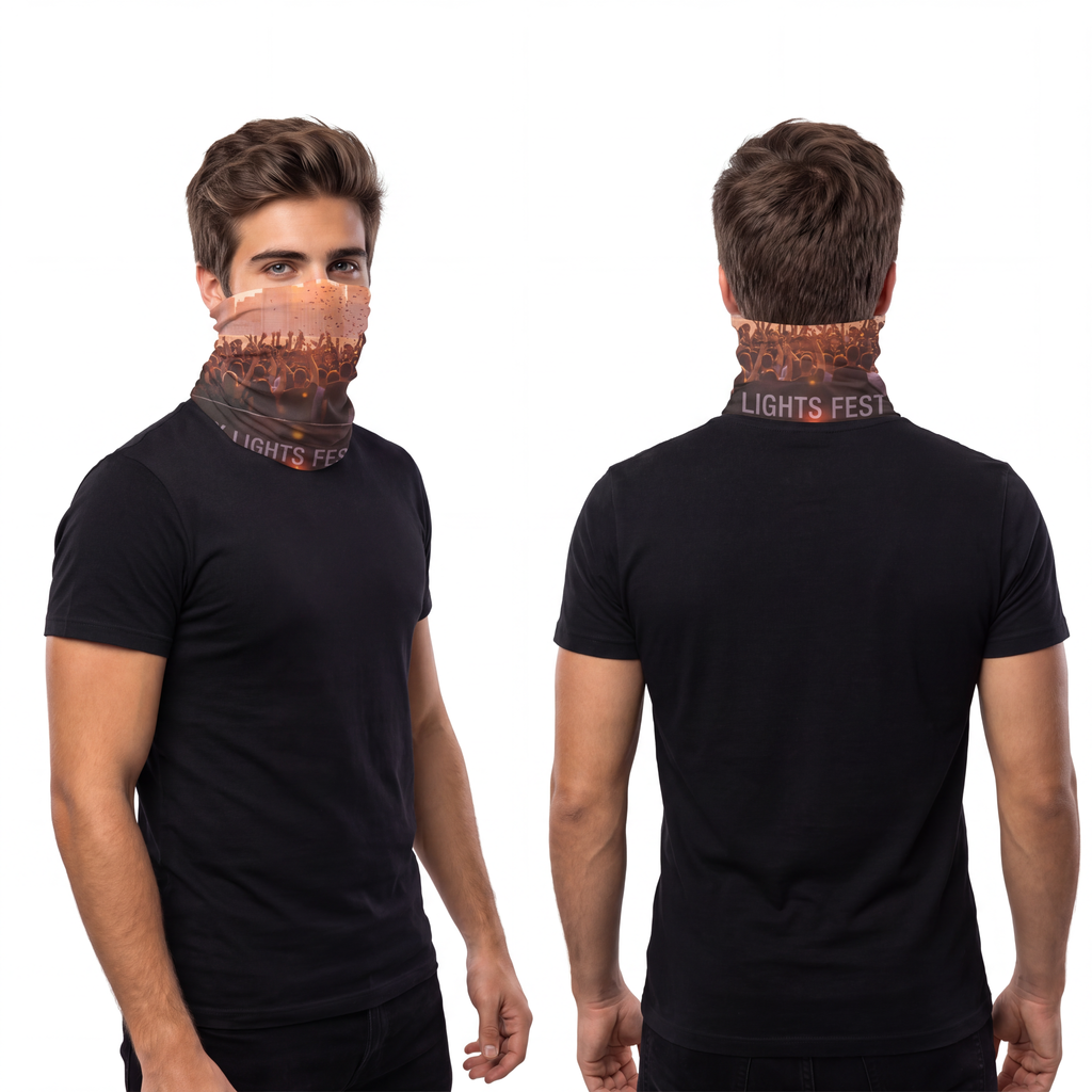 Men's Lightweight Neck Gaiter - City Lights | Echovira...