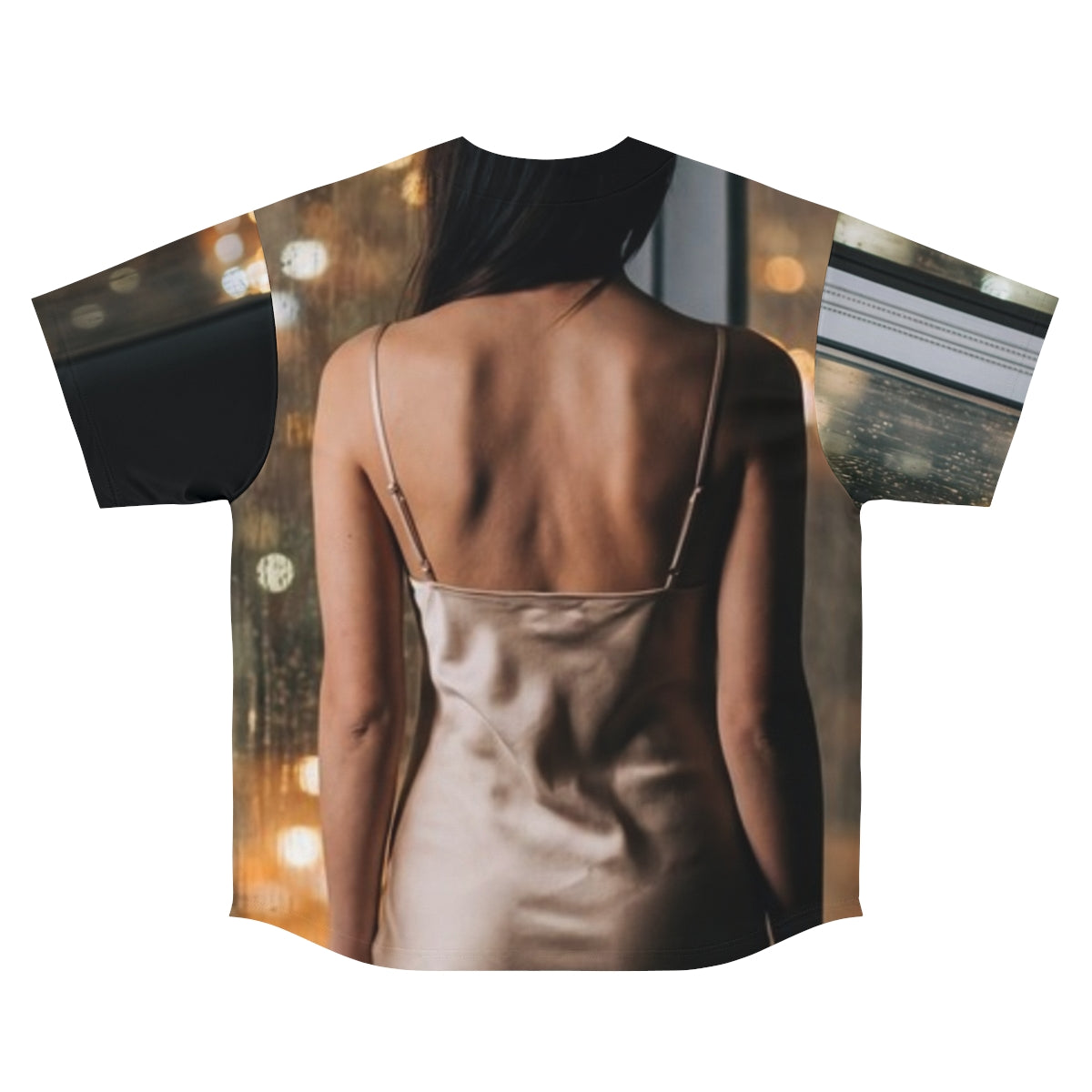 Men's Baseball Jersey - Rainscape Shimmer | Echovira Gallery