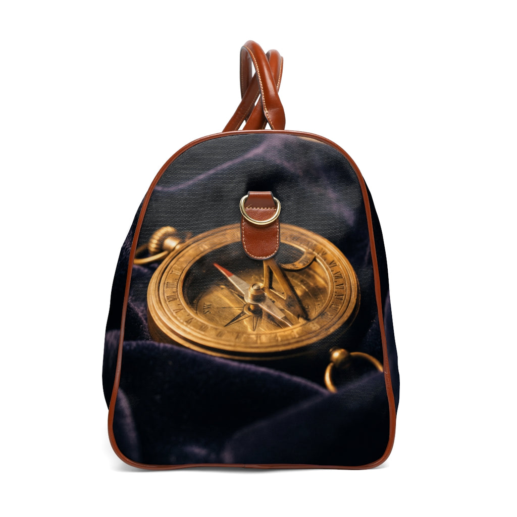 Antique Brass Sundial Waterproof Travel Bag