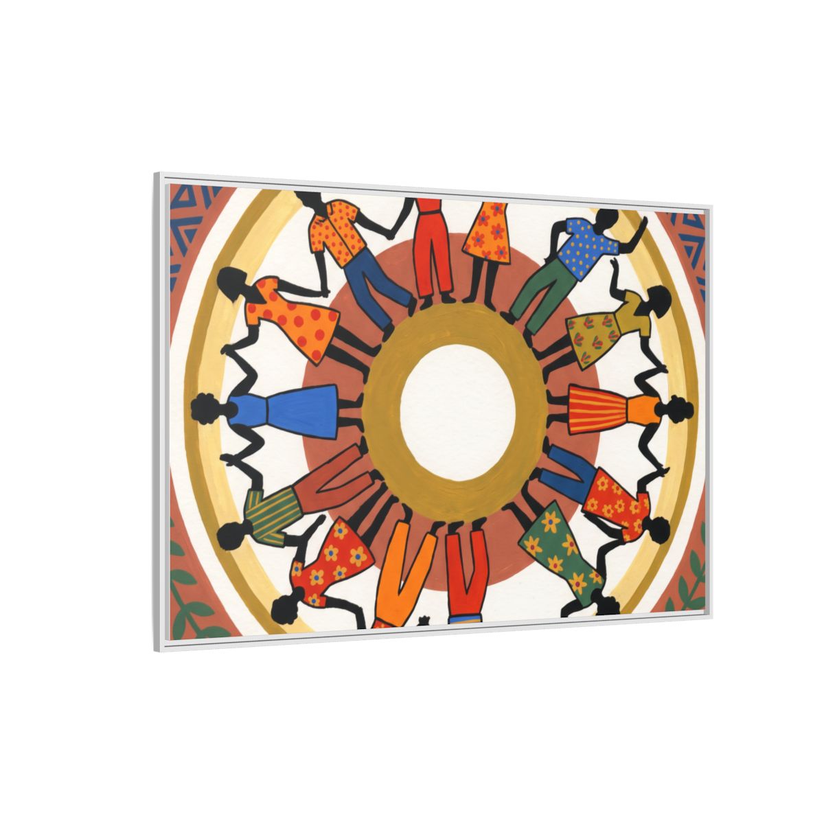 Matte Canvas, Framed - Unity Mandala Folk Art (10×8, 12×9......
