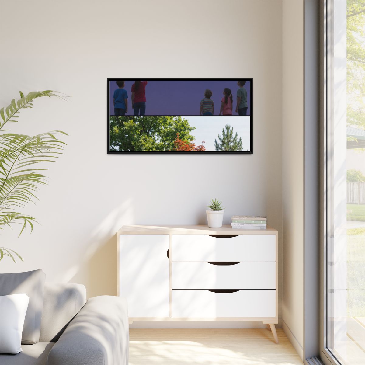 Matte Canvas, Framed - Stardust & Forest Discovery — Black /...