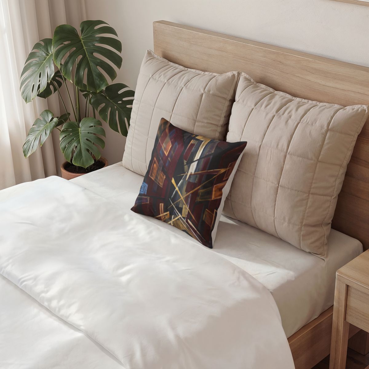 Poly Velvet Pillow - Urban Horizon | Echovira Gallery