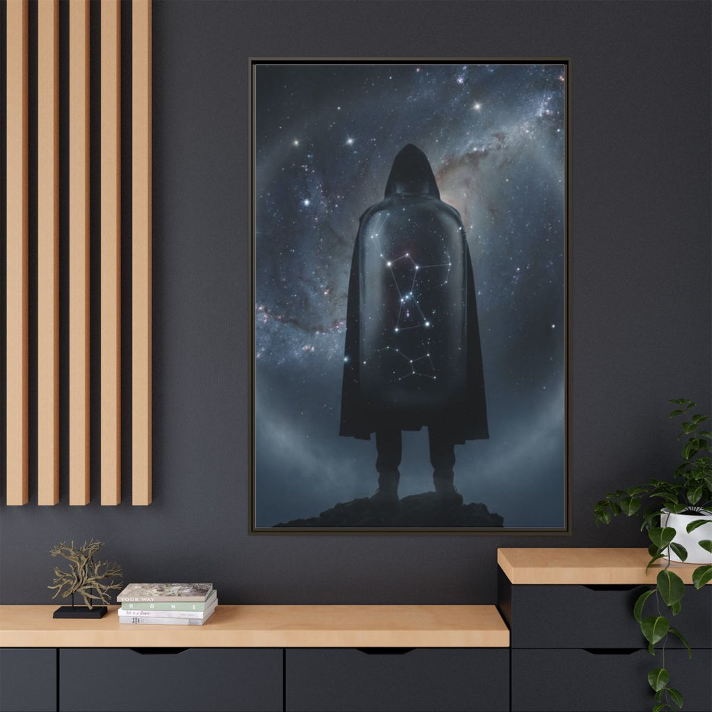 Matte Canvas, Framed - Cosmic Sentinel Orion Constellation...