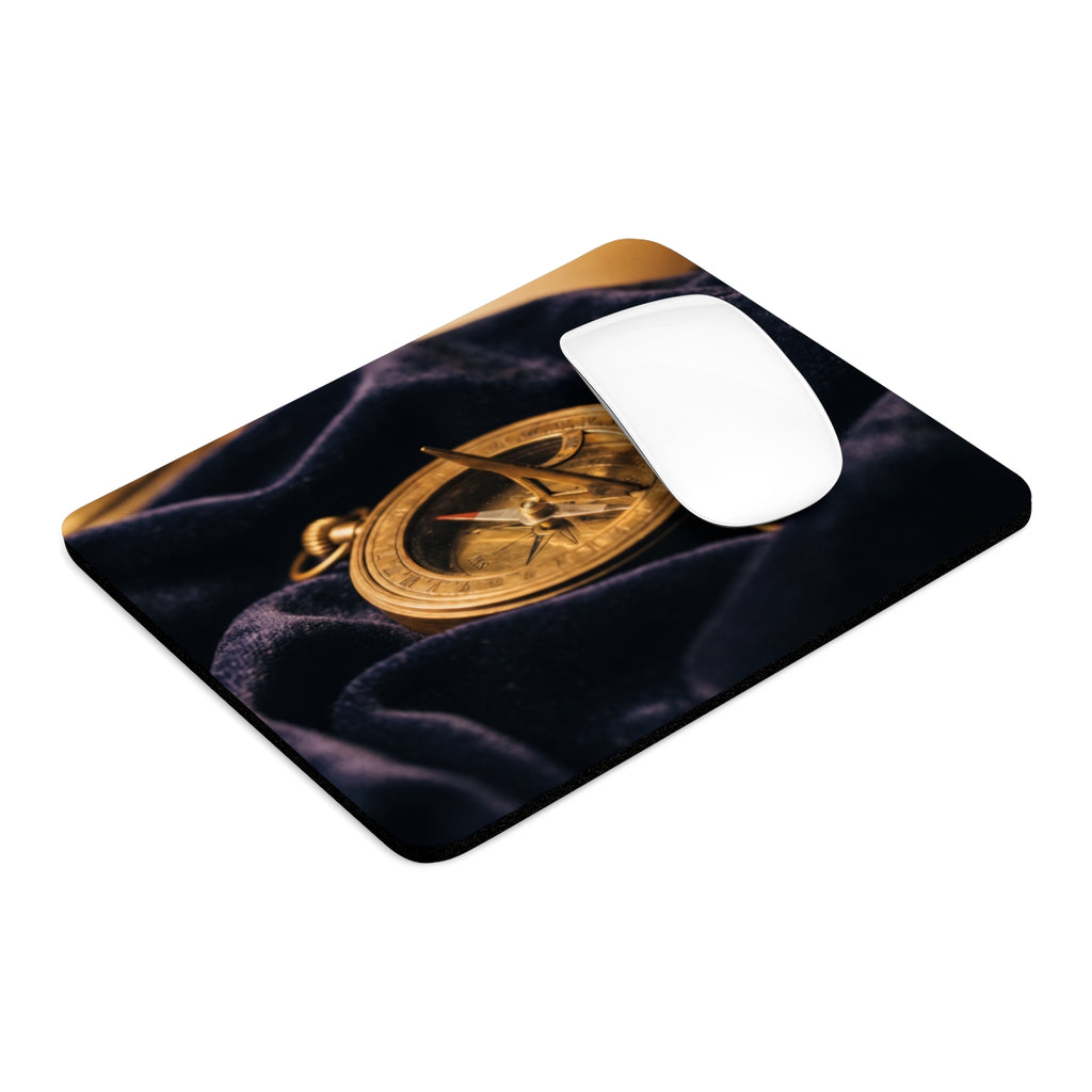 Vintage Brass Sundial Mouse Pad
