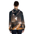 Women's Full-Zip Hoodie - Midnight City Skyline | Echovira...