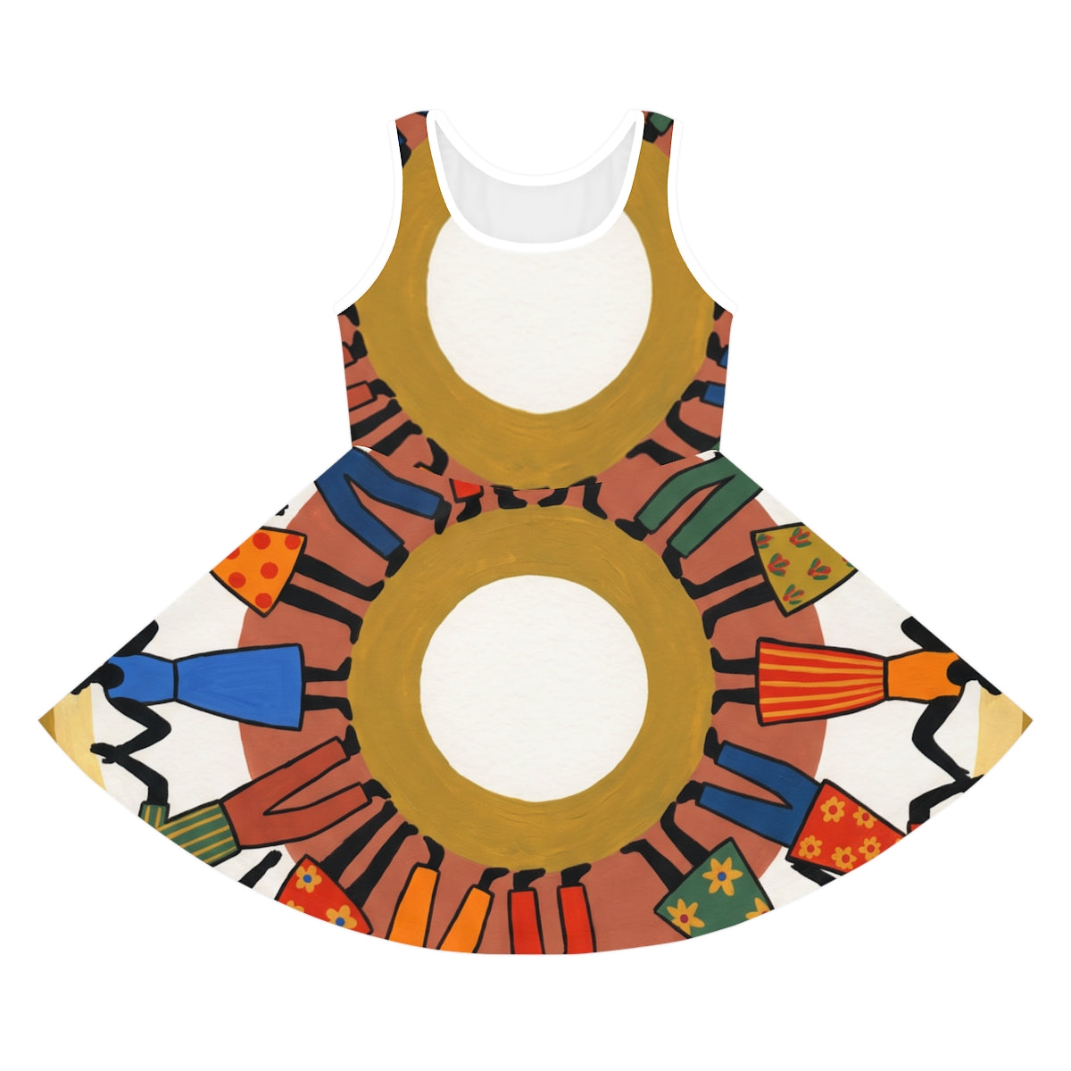 Girls' Sleeveless Sundress - Unity Mandala Print | Echovira...