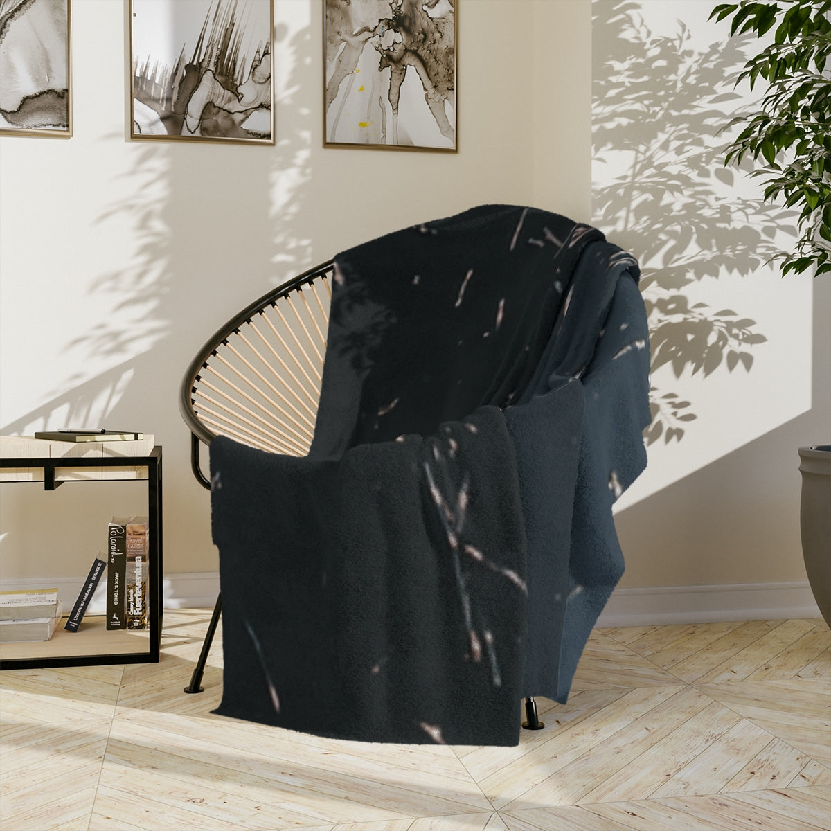 Velveteen Blanket - Midnight Ripple | Echovira Gallery