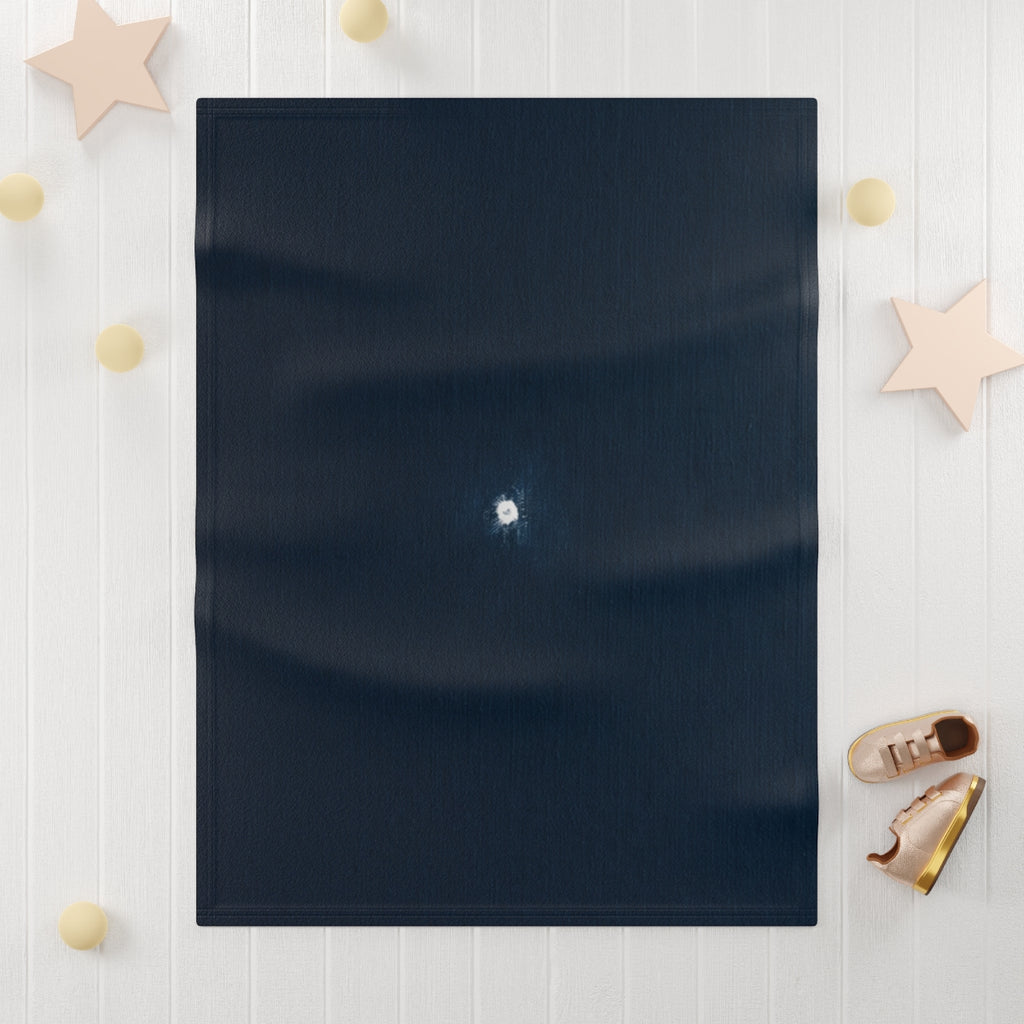 Navy Minimalist Soft Fleece Baby Blanket