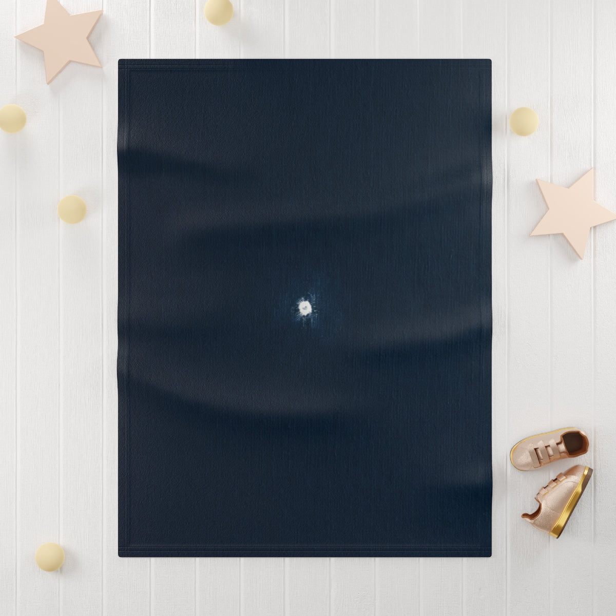 Navy Minimalist Soft Fleece Baby Blanket