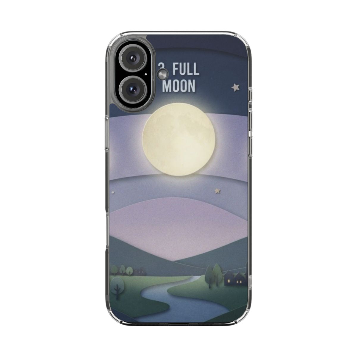 Clear Impact-Resistant Case - Moon | Echovira Gallery