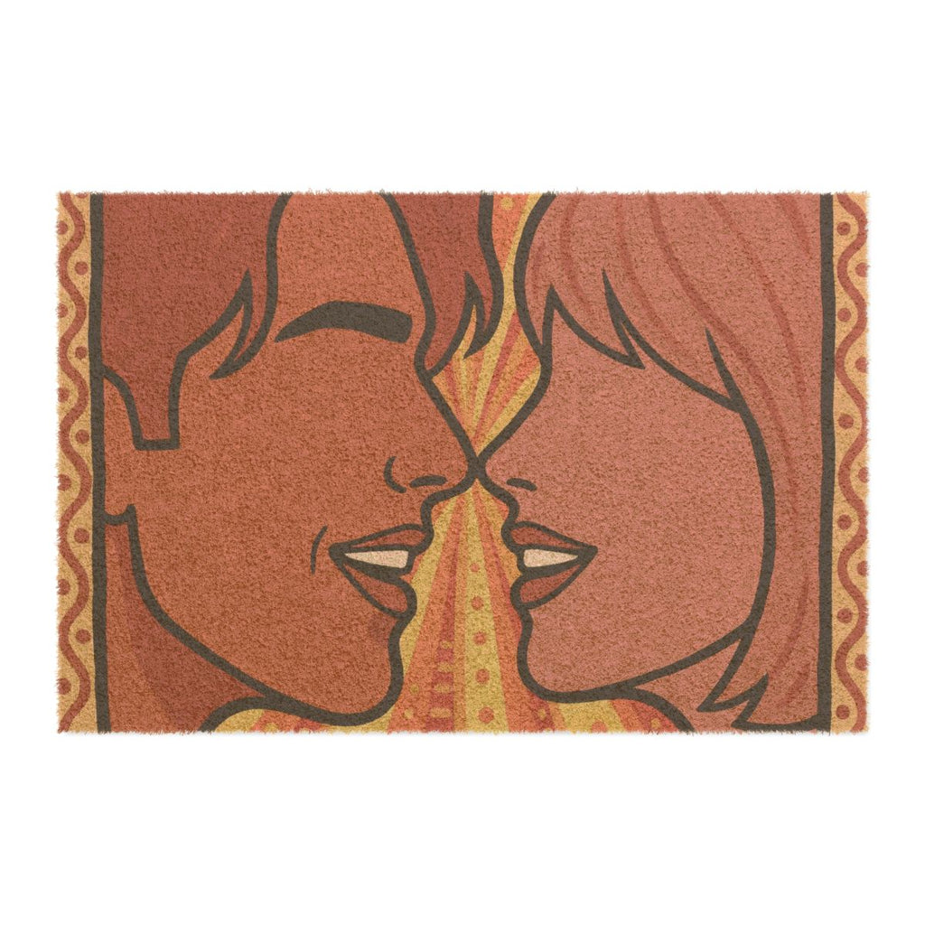 Doormat - Retro Sunburst Lovers Pop Art | Echovira Gallery