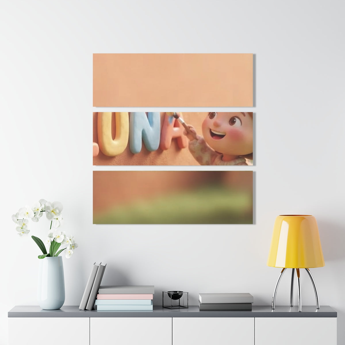 Acrylic Prints Triptych - Luna Sunshine Clay — Landscape |...