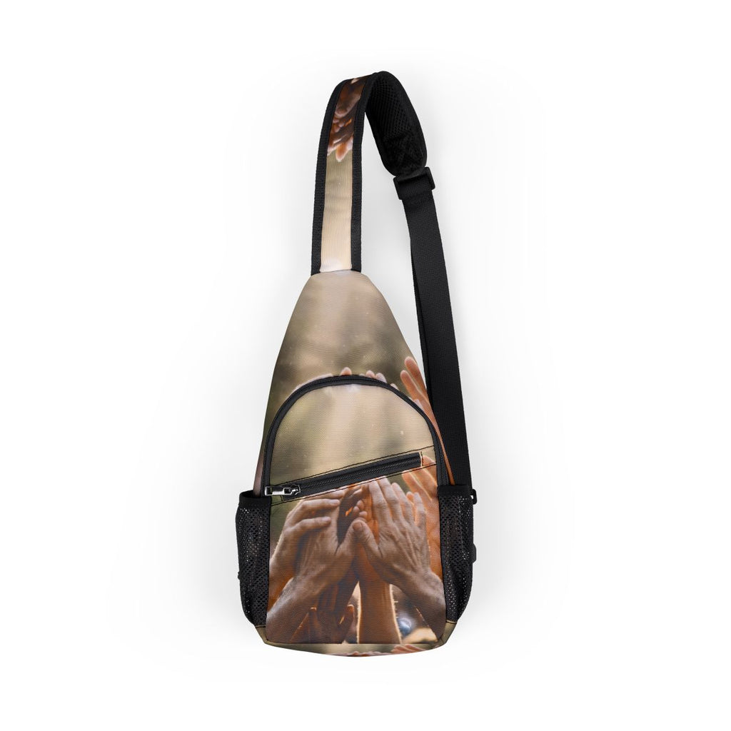 Chest Bag - Golden Rays of Unity Wall Art | Echovira Gallery