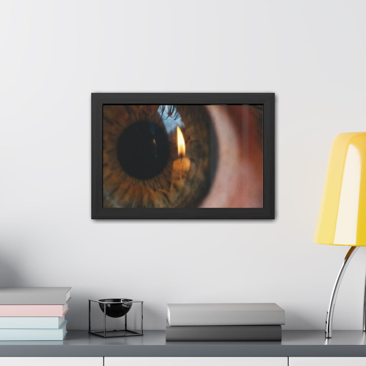 Framed Posters - Amber Iris Reflection Fine Art Print —... |...