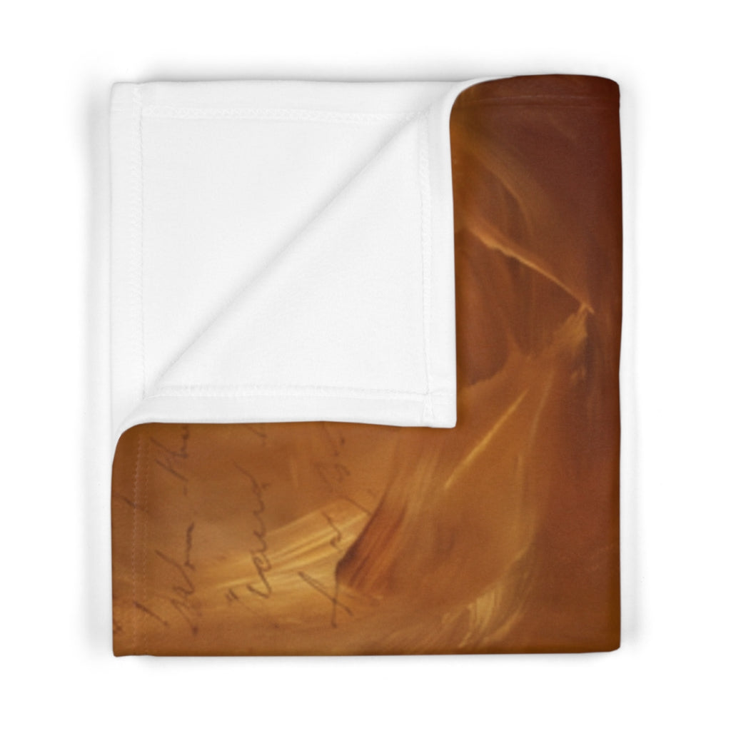 Moody Amber Abstract Script Baby Blanket