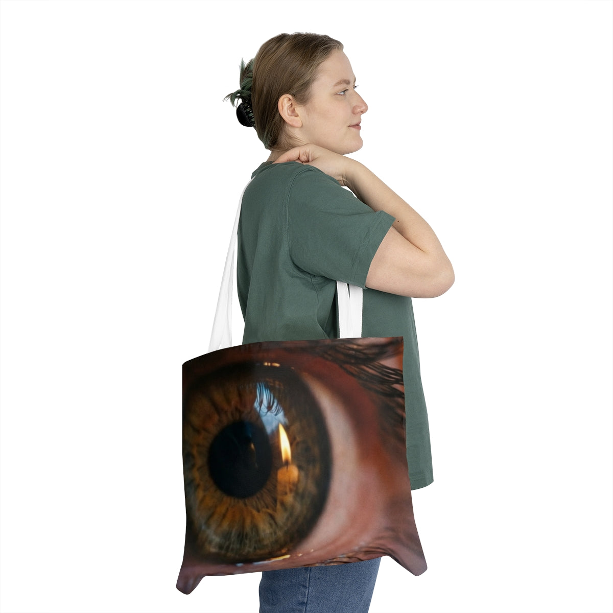 Shoulder Tote Bag - Amber Iris Reflection Fine Art Print |...