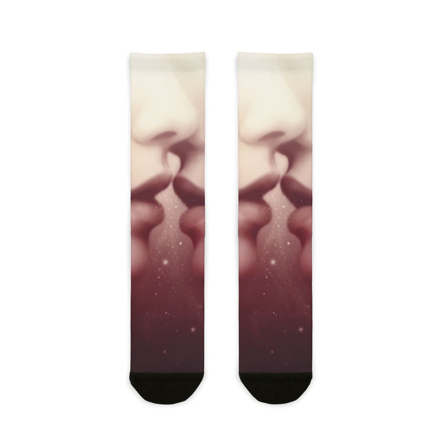 Sublimation Crew Socks - Ethereal Kiss Romantic Aesthetic Art