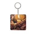 Square Keychain - Luminous Embers | Echovira Gallery