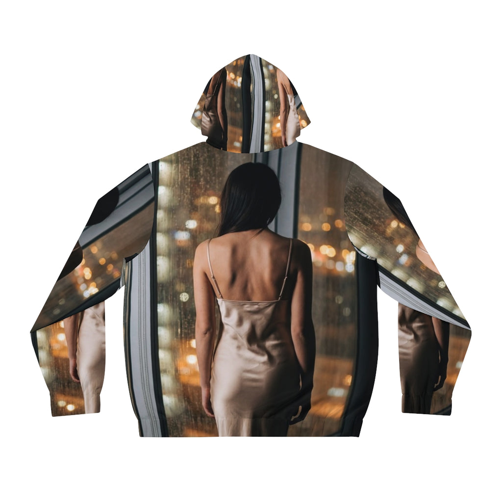 Men's Full-Zip Hoodie - Rainscape Silhouette | Echovira...