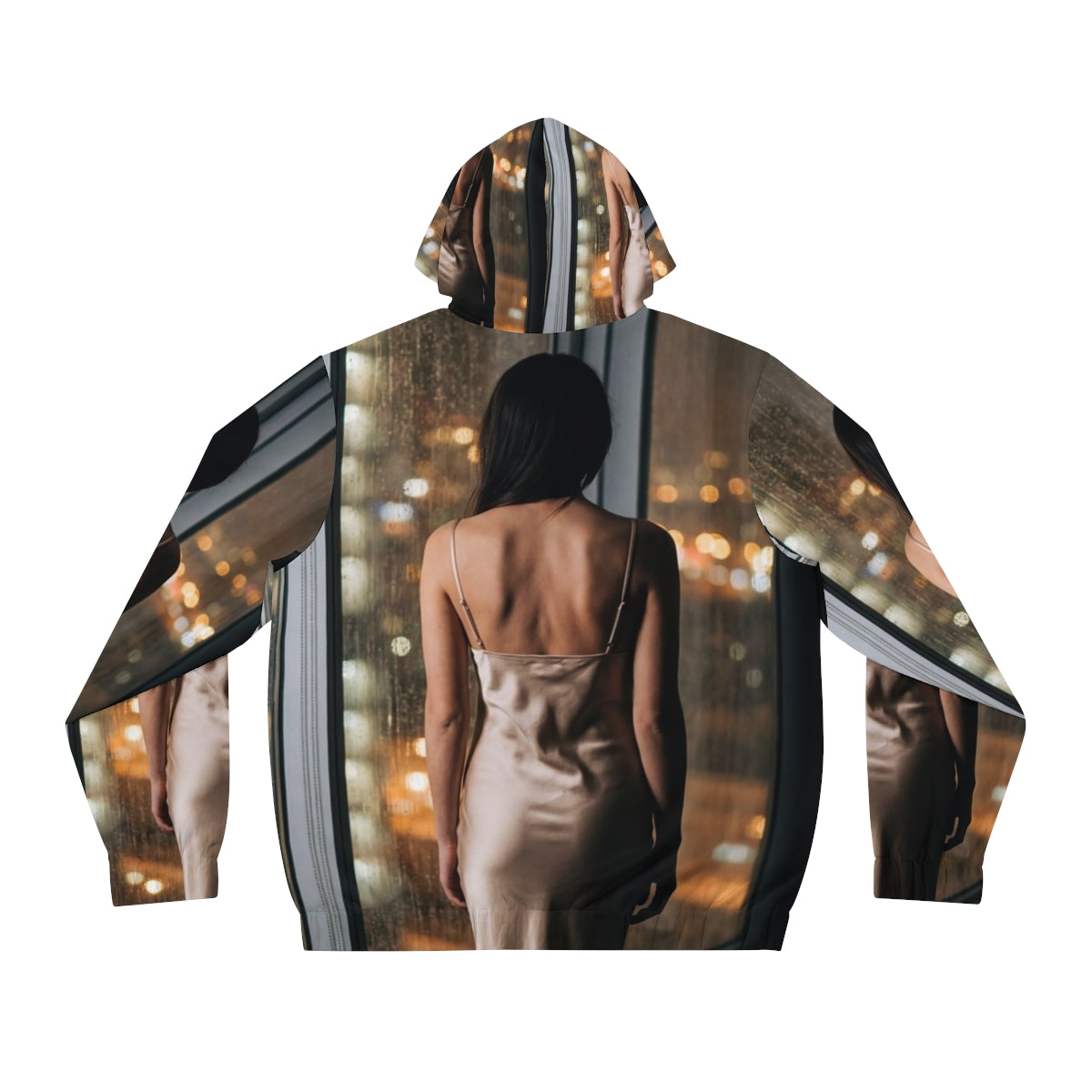 Men's Full-Zip Hoodie - Rainscape Silhouette | Echovira...