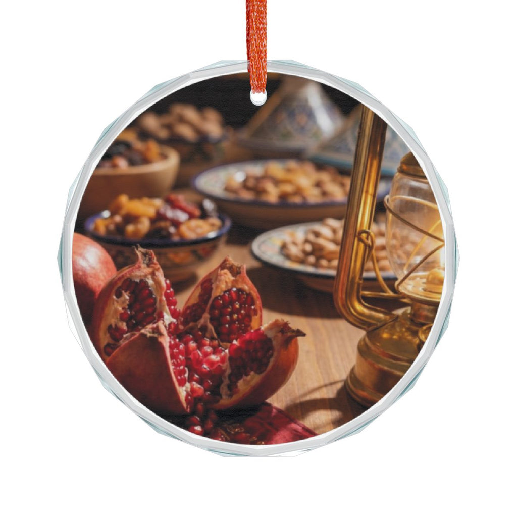 Crystal Glass Ornament - Warm Harvest Holiday Star |...