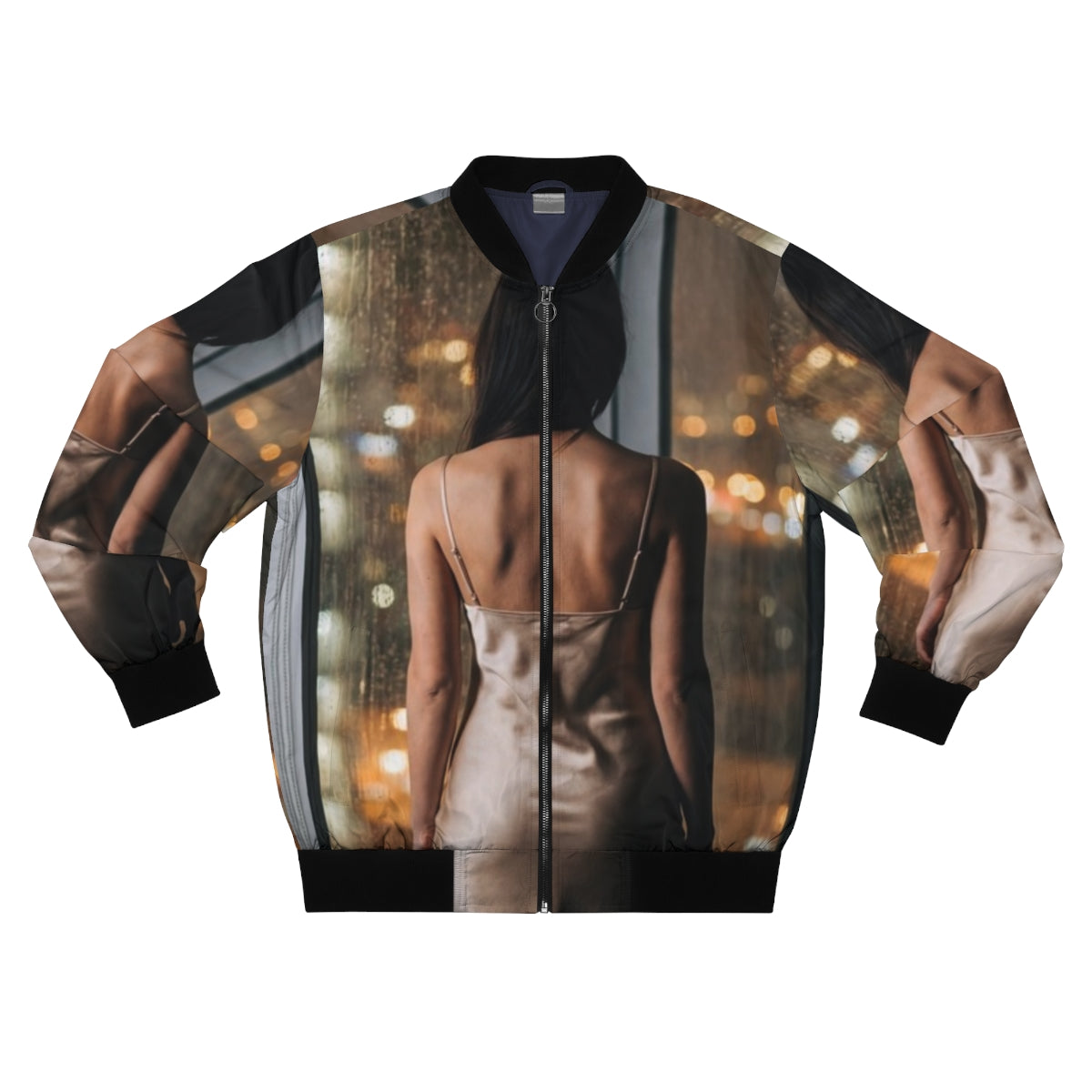Men's Bomber Jacket - Shimmering Rainscape | Echovira...