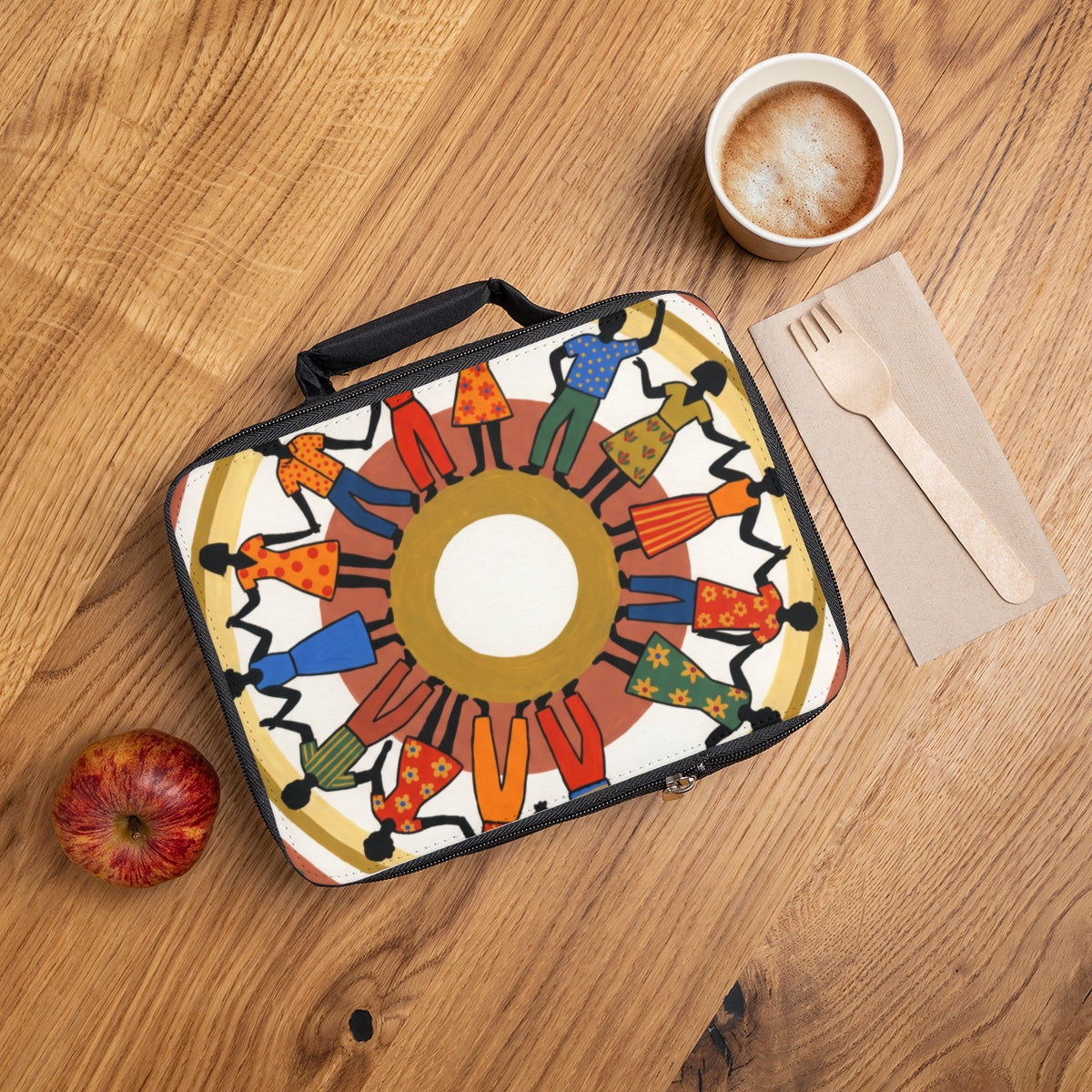 Lunch Bag - Unity Mandala Folk Art | Echovira Gallery