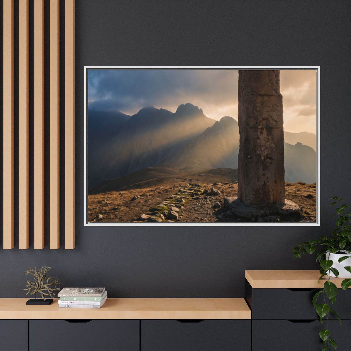 Framed Matte Canvas - Sun Peak