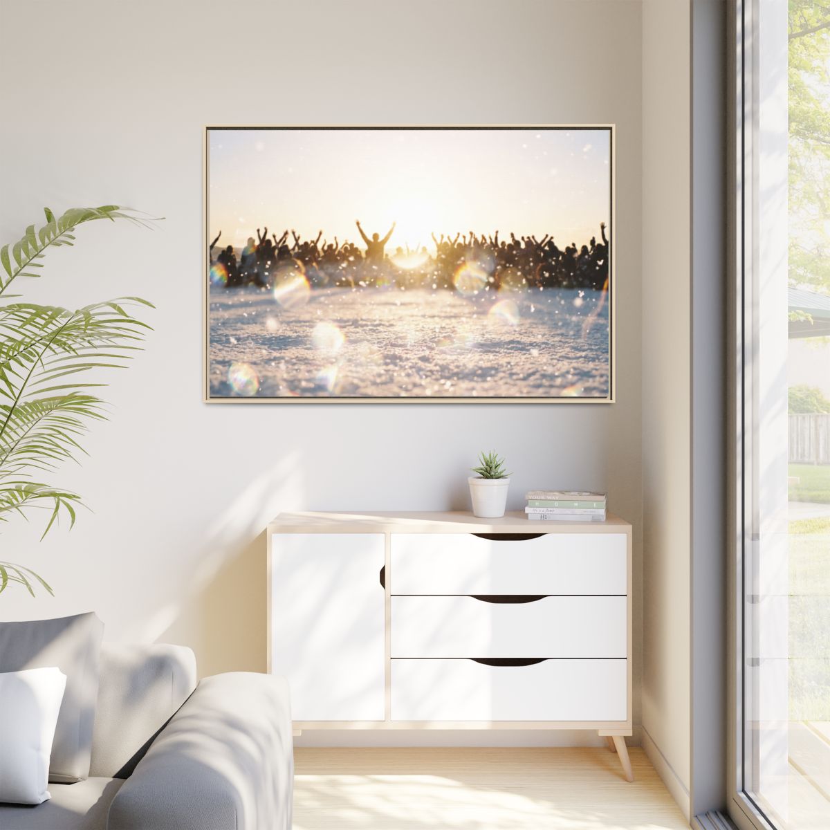 Framed Matte Canvas Golden Hour Celebration