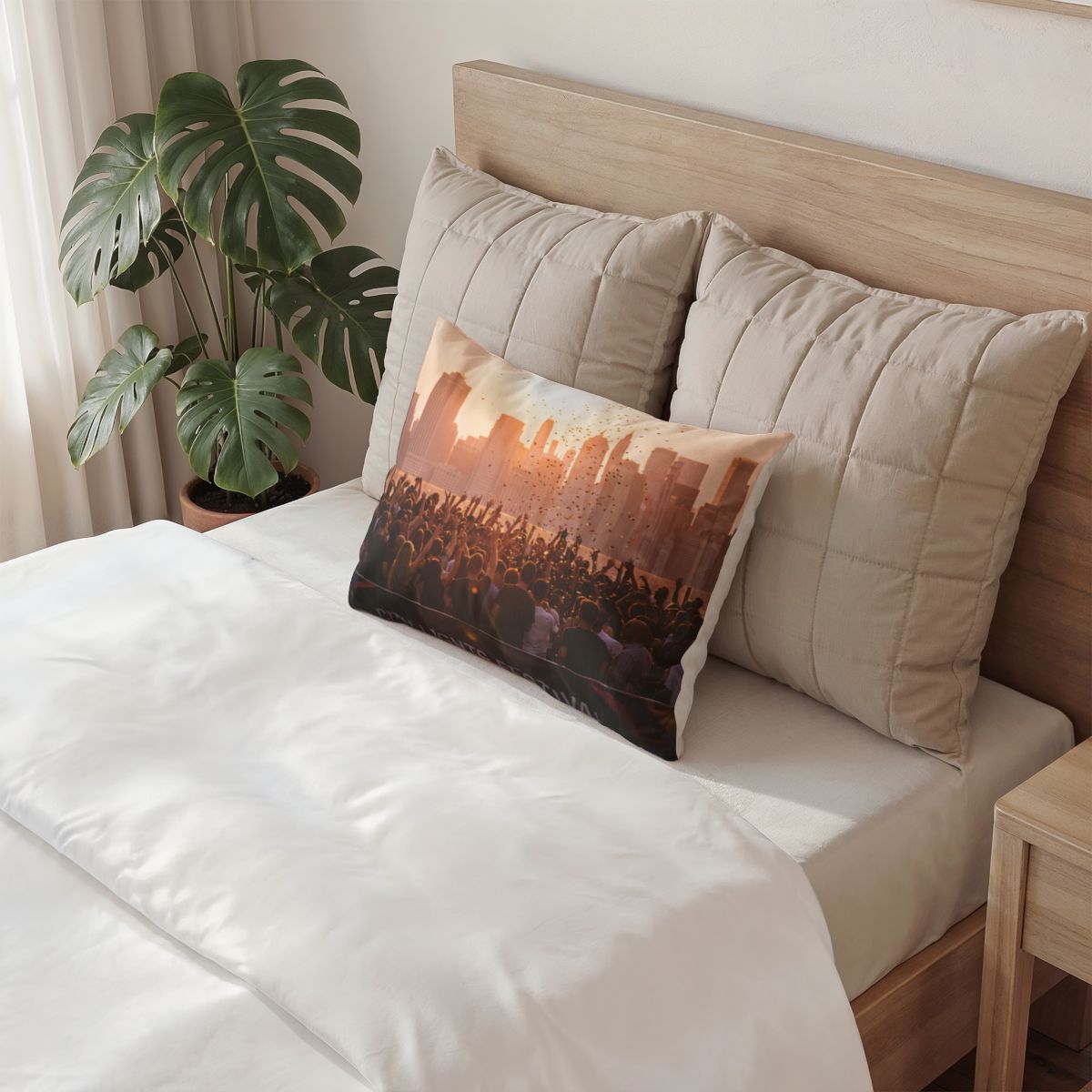 Cotton Pillow Sham - City Lights | Echovira Gallery