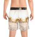 Men's Swim Shorts with Golden Hour Crowd Art