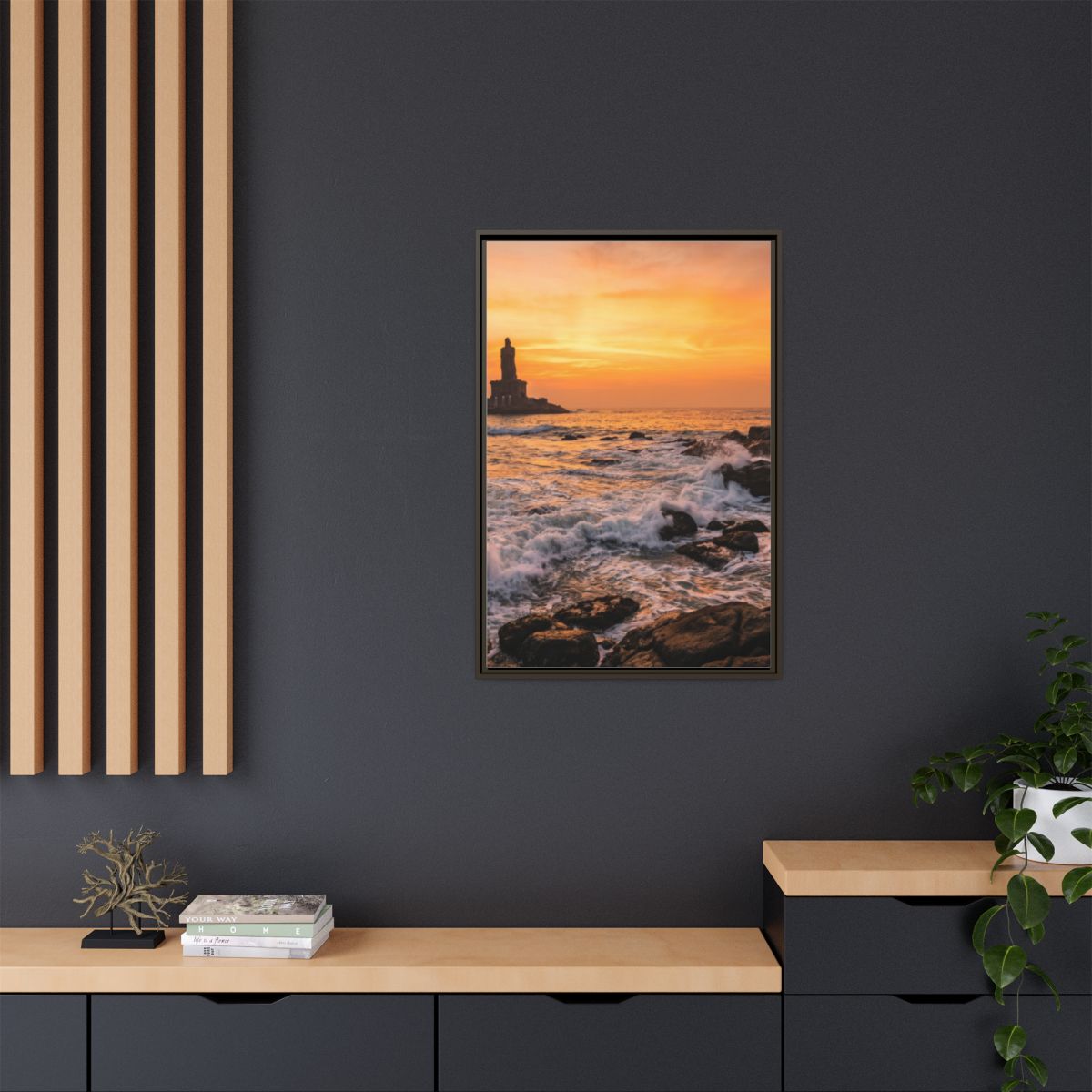 Framed Matte Canvas - Majestic Golden Coast