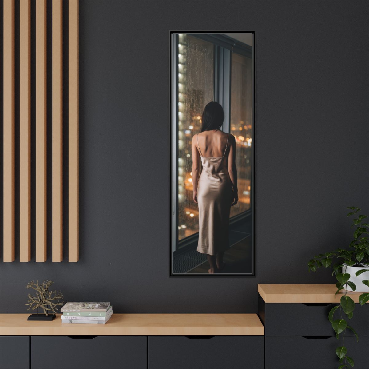 Framed Matte Canvas - Cinematic Nights — Black / 1.25"