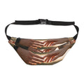 Large Fanny Pack - The Infinite Touch | Ethereal Coastal Art...