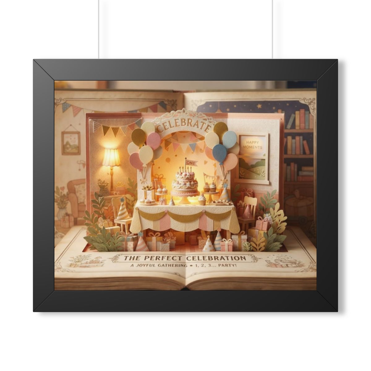 Framed Horizontal Poster - Storybook World — Black (14×11......