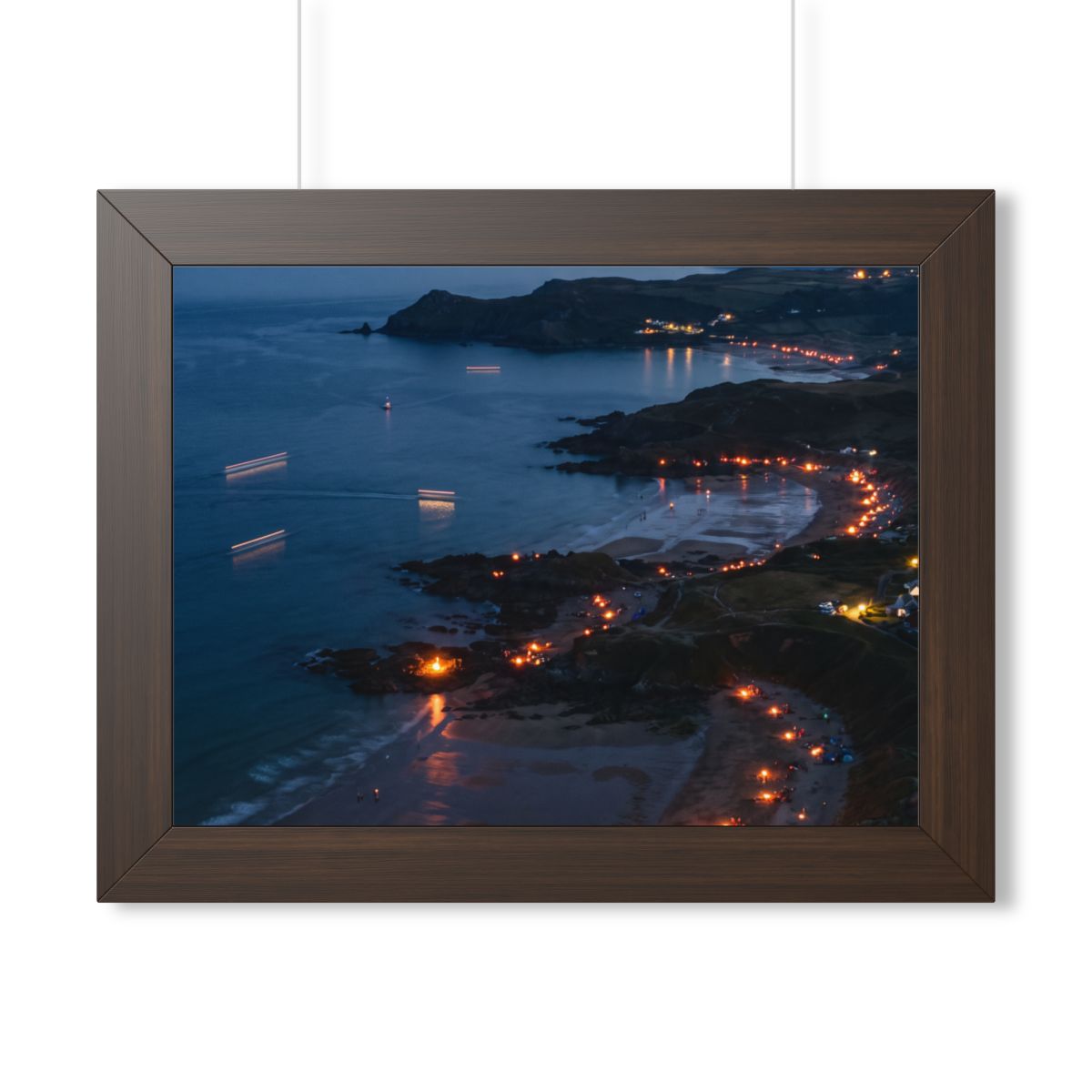 Framed Horizontal Poster - Coastal — Walnut (14×11, 16×12......