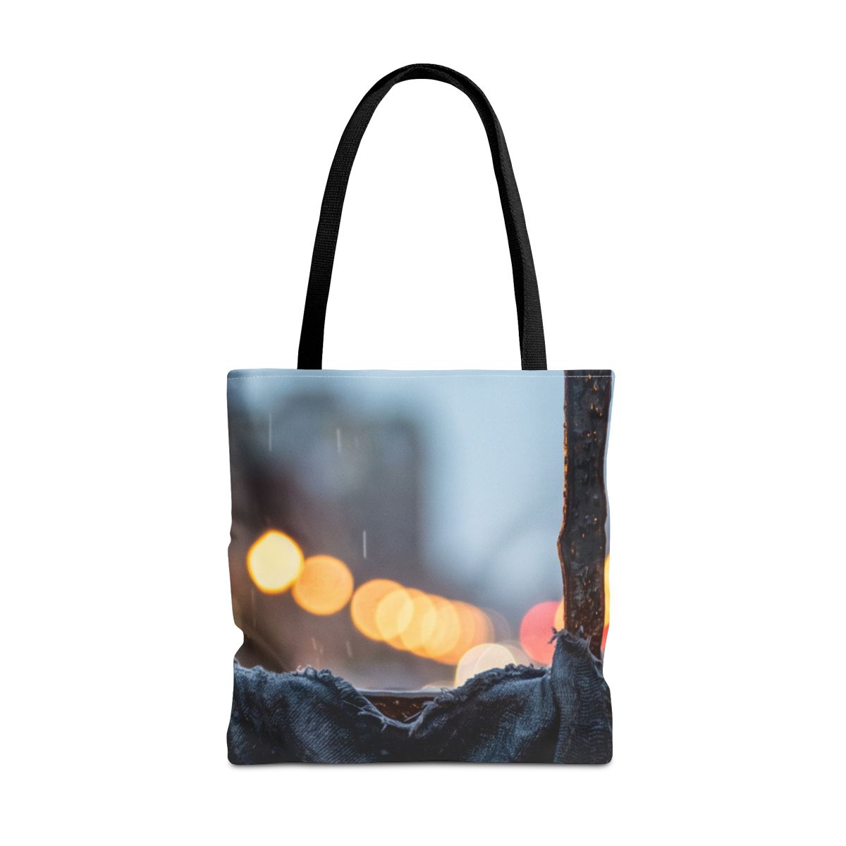 Tote Bag - Urban Solitude Rain Bokeh Heart | Echovira...