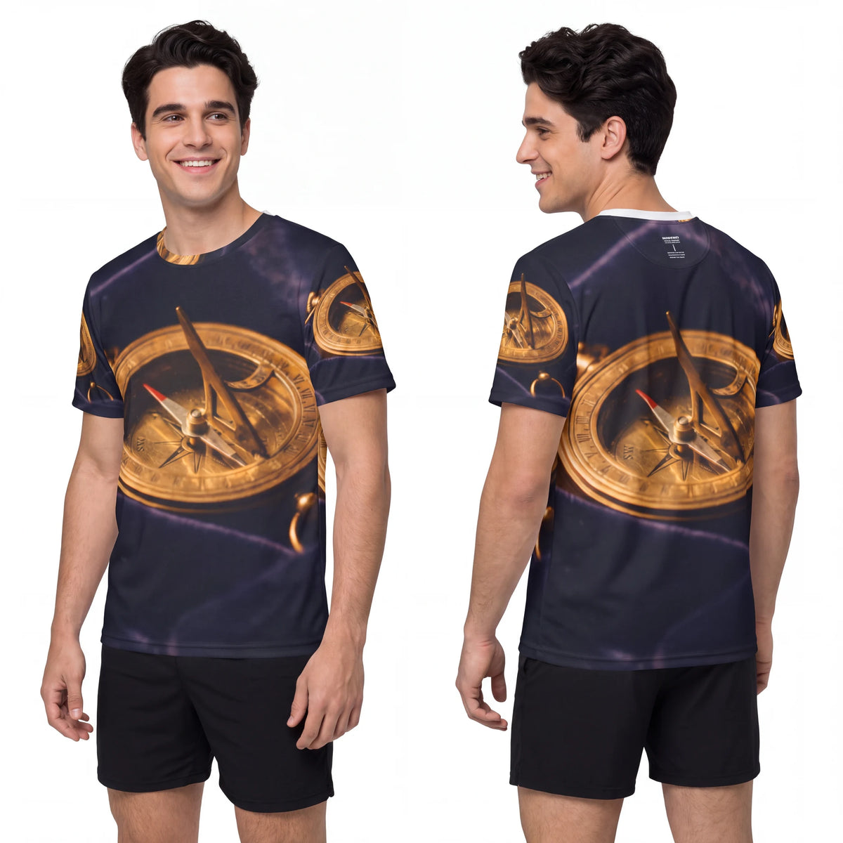 Men's Sports Jersey Brass Sundial Art