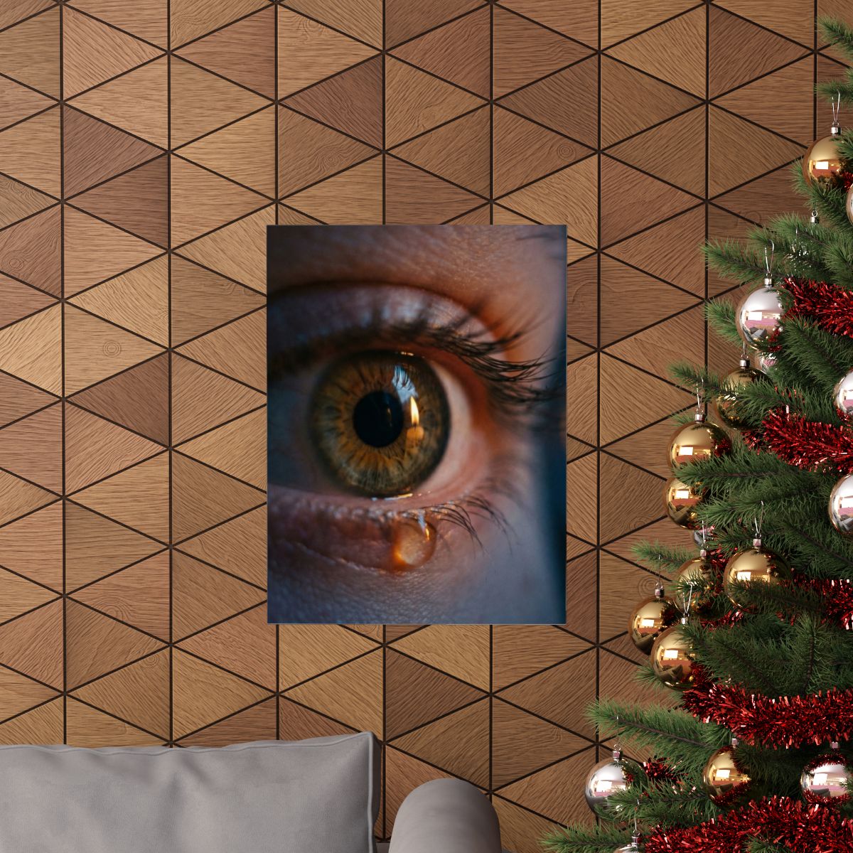Matte Vertical Posters - Amber Iris Reflection Fine Art... |...