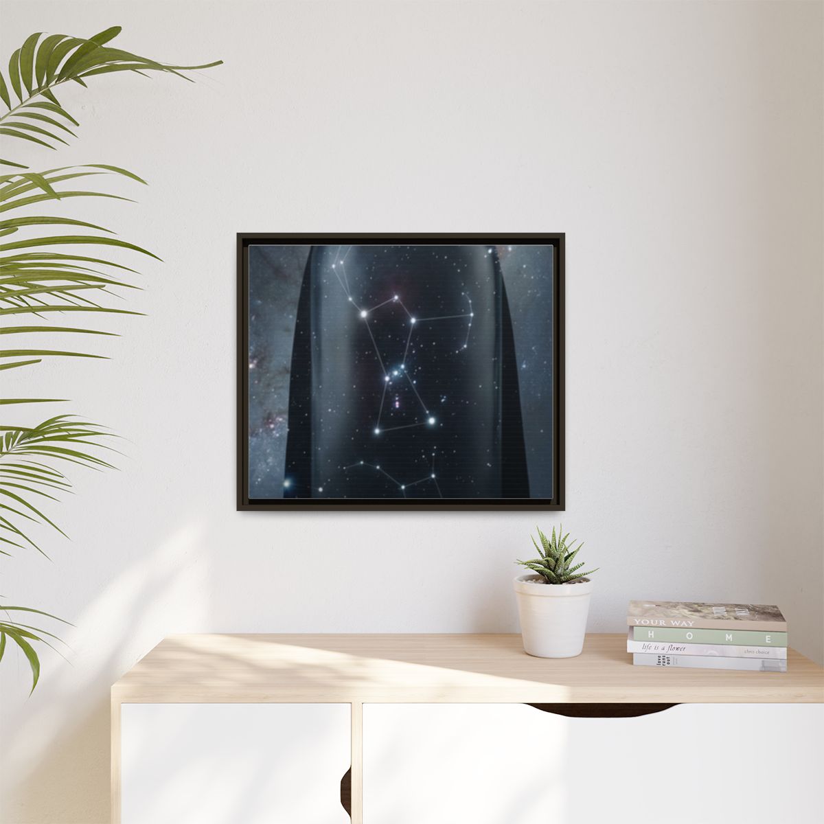 Matte Canvas, Framed - Cosmic Sentinel Orion Constellation...