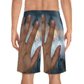 Men's Board Shorts Rainy City Window Art