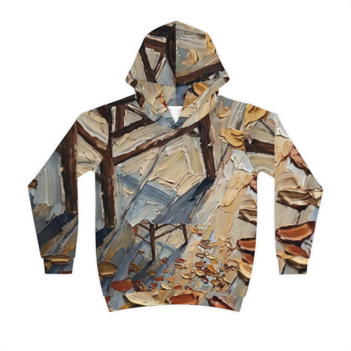 Children's Hoodie with Autumn Chair Oil Painting
