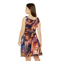 Women's Skater Dress - Shattered Elegance | Echovira Gallery